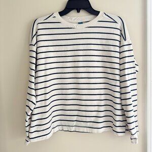 Old navy long sleeve striped crop top size medium